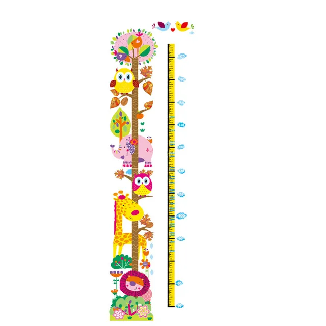 kids height chart wall sticker home decor cartoon height ruler home