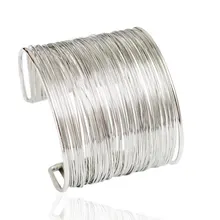 F&U New Arrival Fashion Curve Gold Color Wide Opened Cuff Bracelets & Bangles Ladies Jewelry