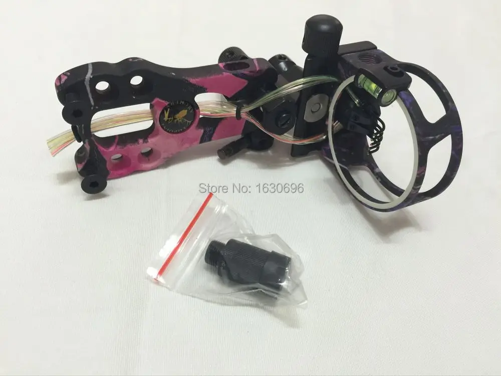 

1pk high quality 5 0.019" fiber optic pins bow sight for compound bow hunting pink camo color