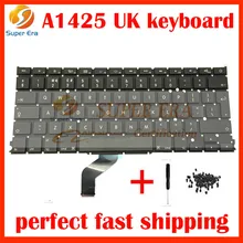 5PCS/lot New UK Keyboard For Apple Macbook Pro Retina 13” A1425 UK Keyboard without backlight late2012 early 2013year
