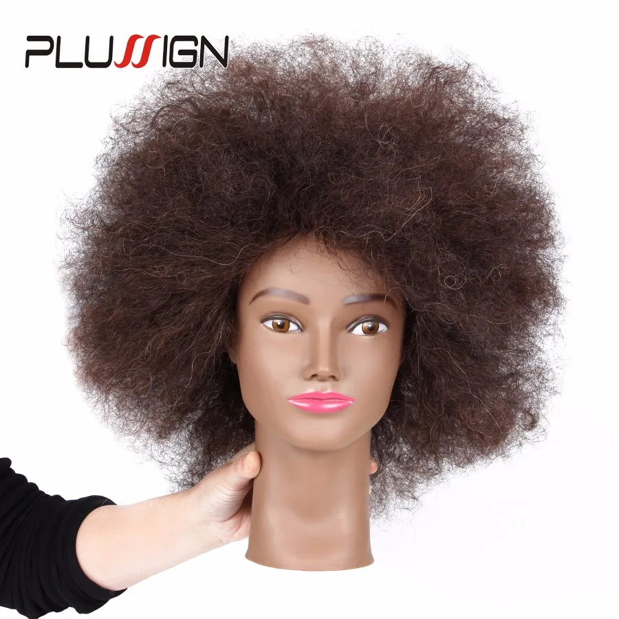 Plussign Traininghead Salon Afro Mannequin Head Human Hair Dummy Doll Hairdressing Training Heads Real Hair Manikin Head Black Aliexpress