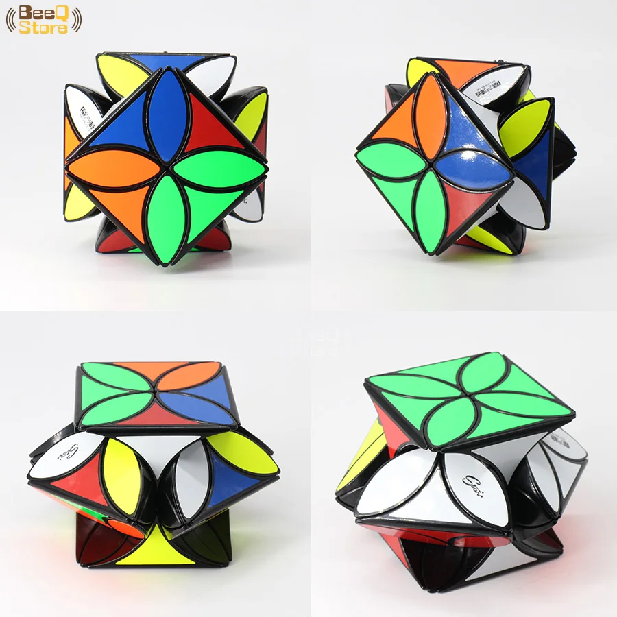 Mofangge четыре листа клевера Cube Magic Cube Puzzle игрушки для конкурса черный Stickerless странно-форма твист Cube