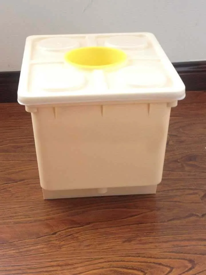 White Hydroponic Dutch Buckets With Lid And Net Potin Flower Pots