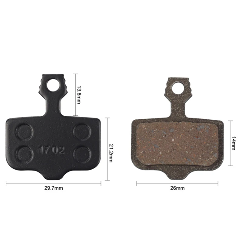 4 Pairs Bicycle Disc Brake Pads Mountain Bike Copper Semimetal Hydraulic Disc Brake Pads for Shimano Bicycle Parts Replacement