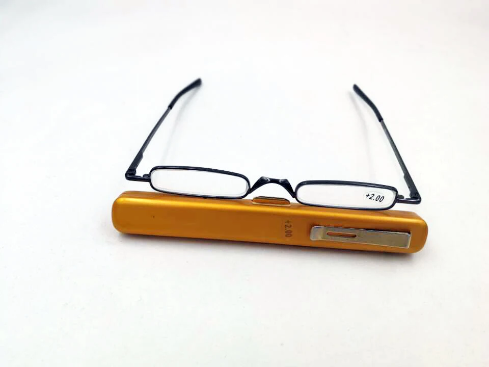 Карманные мини очки для чтения, мужские и женские складные металлические очки для дальнозоркости, женские тонкие очки для чтения Gafas 1,0-4,0 B2