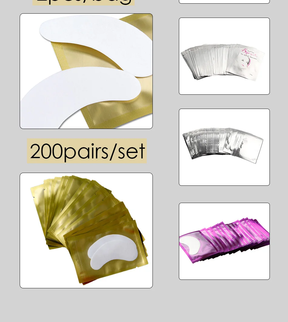 200 пар бумажные накладки для наращивания ресниц под глазные накладки для наращивания ресниц, накладки для ресниц, накладные накладки, наклейки, обертывания, инструменты для макияжа