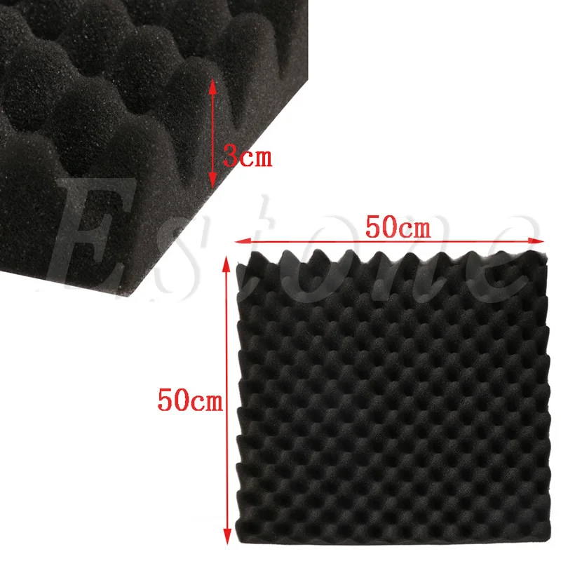 50x50x3 см акустическая Звукоизоляционная поролоновая губка для поглощения звука в