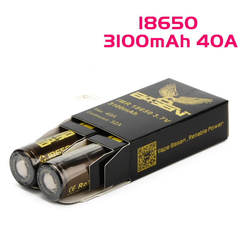 3100 2pcs 6 Basen rechargeable Batteries 18650 Li-Ion 18650 Rechargeable Battery liion 3000Mah 3100Mah Vape