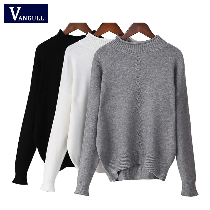 Водолазка вязаный свитер 2017 Новый Женский Повседневный хлопковый зимний пуловер