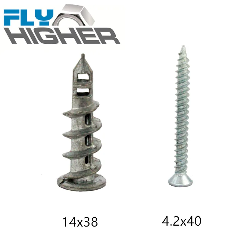 

14x38 Zamak Easy Anchor /Self-Drilling Drywall Anchor with screw 50set/box