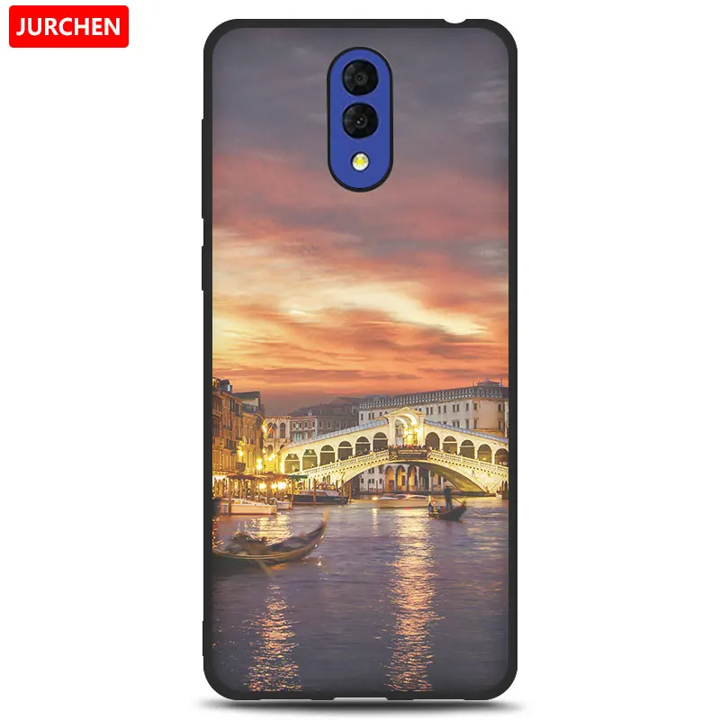 JURCHEN Case For Alcatel 3L Case Soft Tpu Silicone Back Cover For Alcatel 3L 3 L Case Cover Funda Printing Bag Cartoon - Цвет: 37