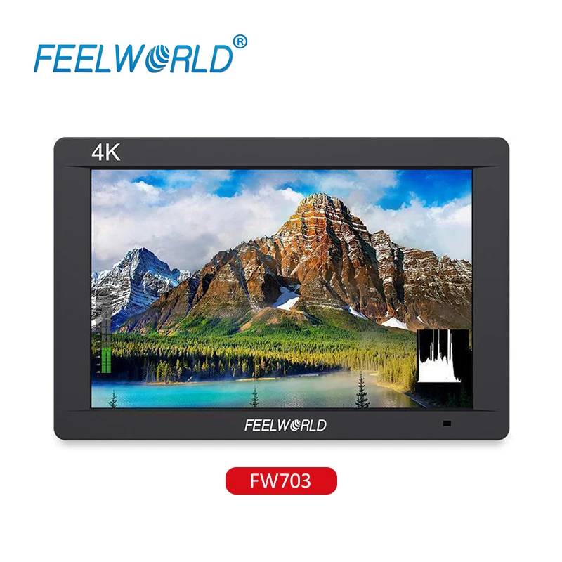 

FEELWORLD FW703 7 Inch DSLR On Camera Field Monitor 3G SDI 4K HDMI Input Output Video Assist Peaking Focus IPS Full HD 1920x1200