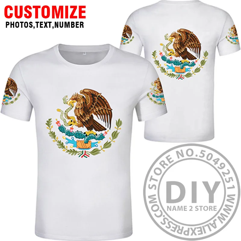 THE UNITED STATES OF MEXICO t shirt logo free custom name number mex t-shirt nation flag mx spanish mexican print photo clothing - Цвет: Style 7