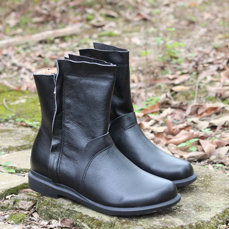 

Women's Shoes Ankle Boots 100% Genuine Leather Woman Ankle Boots Winter Shoes (0385-2)