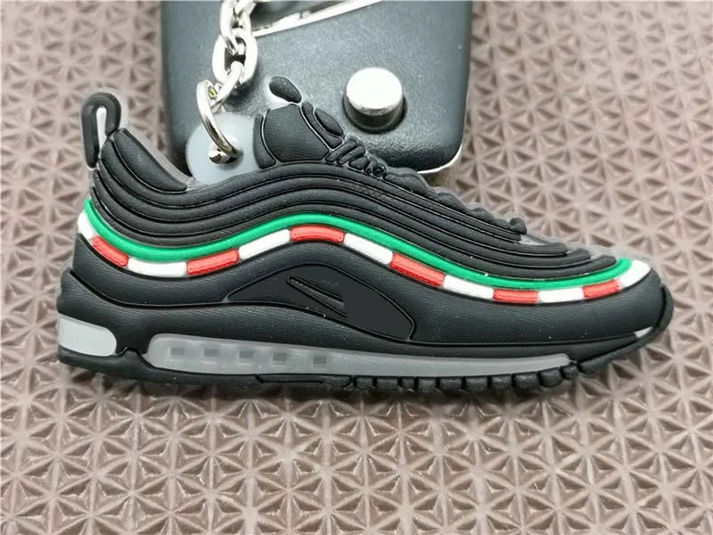 

Cute New Mini Silicone 97 Shoes Keychain Woman Bag Charm Men Kids Key Ring Gifts Max Sneaker Accessories Shoes Key Chain