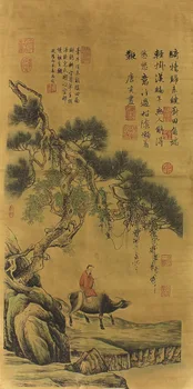 

Hand-painted Chinese paintings, picture landscape of the Tang Dynasty(618--907) in China, free shipping