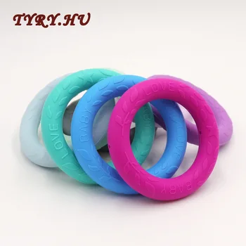 

Round Ring Bracelet Food Grade Silicone Teether Beads for Nursing Baby Teethers Chew Teething Jewelry Toys Pendants Gift