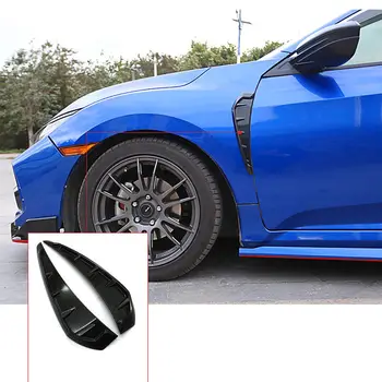 

ABS Plastic Carbon fiber style water transfer printing Shark Gills Air Flow Side Vent Exterior Grille Decorative For Honda 16-18