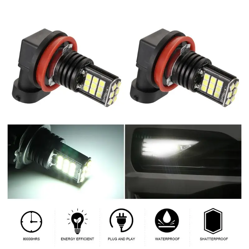 

DC12V-H11-24 LED Bulbs Car Anti-Fog Lamp A Pair Of White Light Replacement For Driving Lamp Automotive
