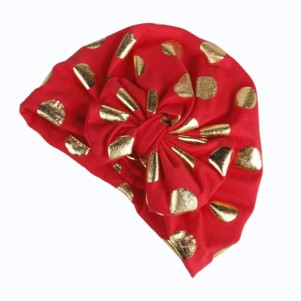 red XDOMI мода девушки тюрбаны Твердые Хлопок Мягкий бант Beanie крышки с пружинами дети богемные шляпы Skullies фото реквизит - Цвет: red