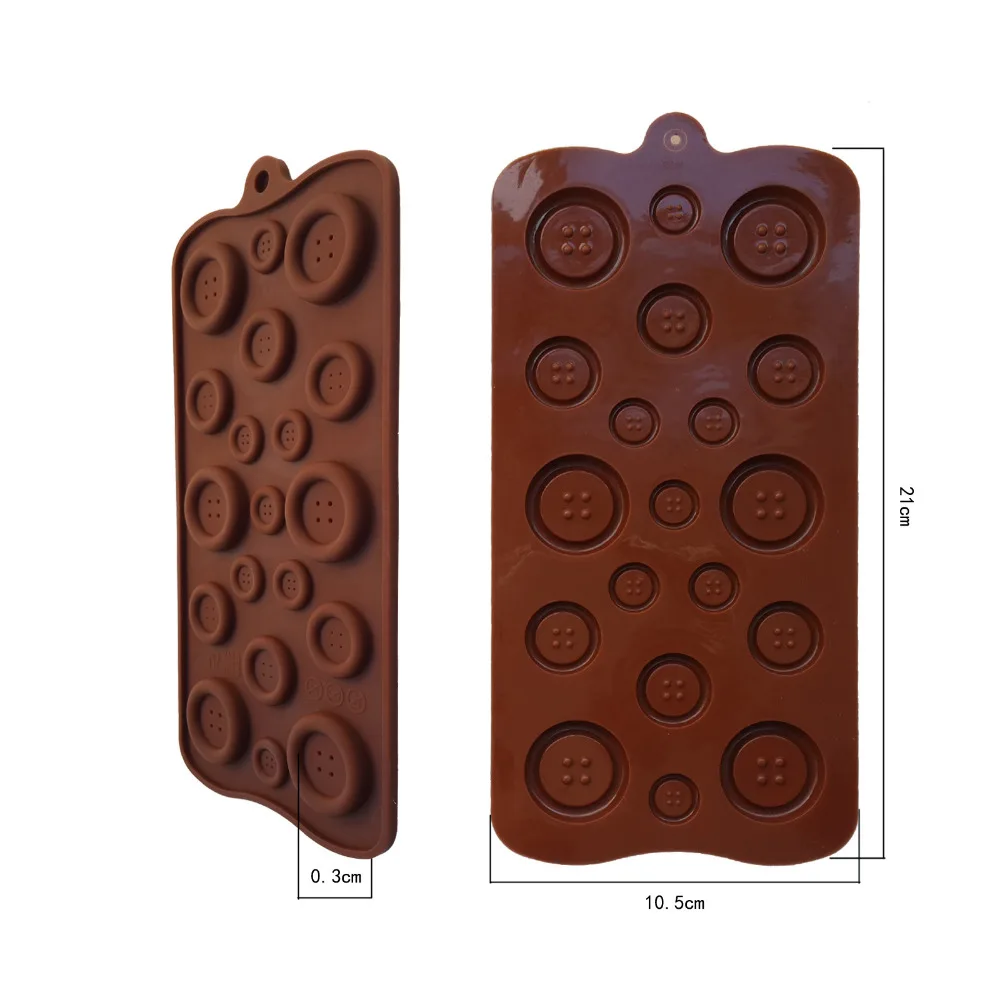 

DIY baking Cake Decorating tools kitchen accessories cute button Shape Silicone Mold Jelly\Soap\Chocolate mould 21*10.5*0.3cm