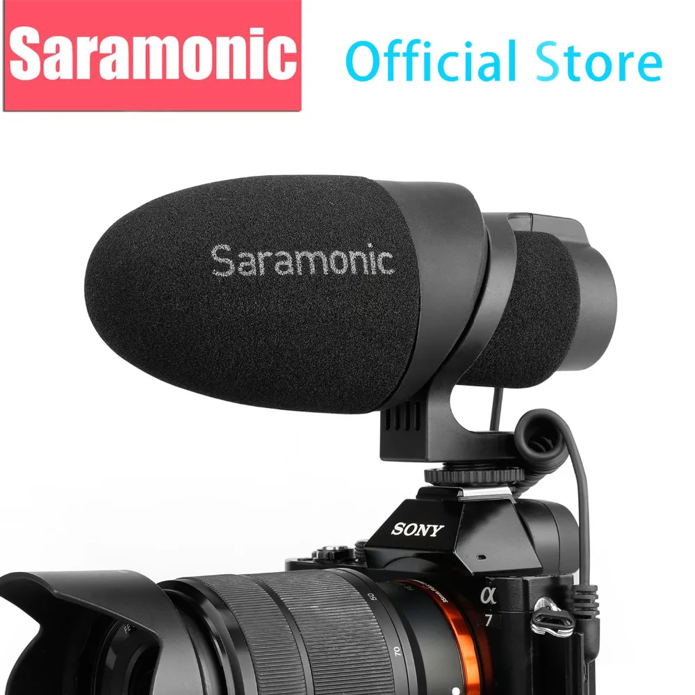 

Saramonic CamMic Lightweight On-camera Shotgun Microphone with Integrated Shock Mount & Windscreen for DSLR Canon Nikon Cameras