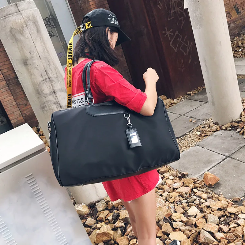 Черная спортивная сумка для фитнеса, для женщин и мужчин, водонепроницаемая, Оксфорд, сумка-тоут, сумки через плечо, сумки для путешествий, сумка для отдыха