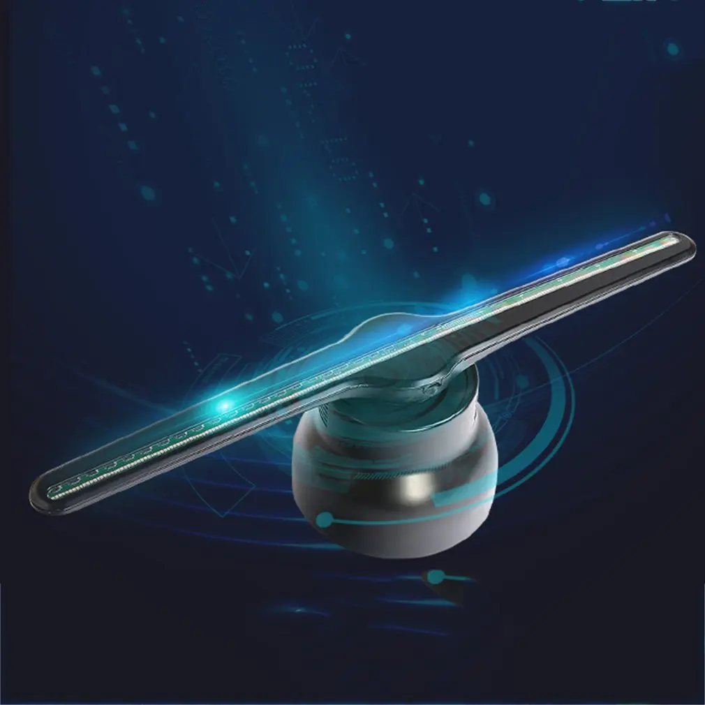 Creative LED Holographic Projector Portable Hologram Player 3D Holographic Display Fan Unique Hologram Projector