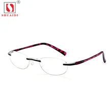 Без оправы Для женщин очки для чтения пресбиопические очки весна увеличительные стекла Анти Blue Ray+ 1,0+ 1,5+ 2,0+ 2,5+ 3,0+ 3,5+ 4,0