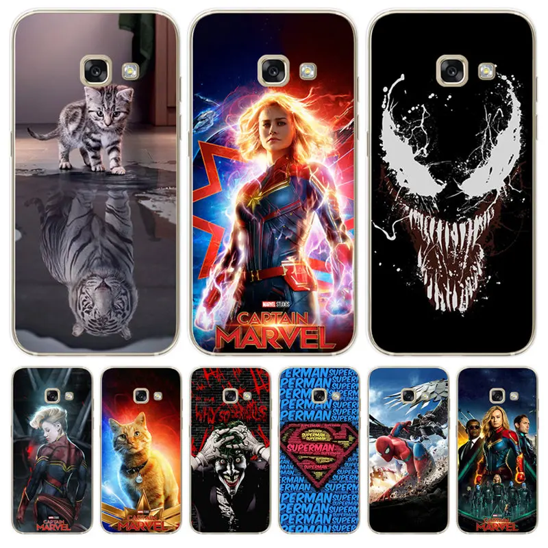 

Luxury For Samsung Galaxy A9 A8 A7 A6 A5 A3 2016 2017 2018 Cover Case Silicone Funda Coque Etui Captain marvel venom joker cat