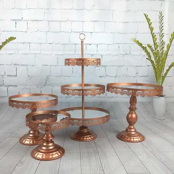 

4pcs Mirror Cupcake Stand Wedding Party Decoration Supplier Cake Tools Bakeware Decoration