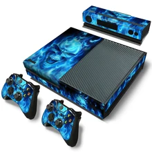 Free Drop Shipping Vinyl Decals Protective Cover Skins For Microsoft Xbox One Skin Stickers + 2Pcs Controller Skins -- Blue skul Free Drop Shipping Vinyl Decals Protective Cover Skins For Microsoft Xbox One Skin Stickers + 2Pcs Controller Skins -- Blue skul