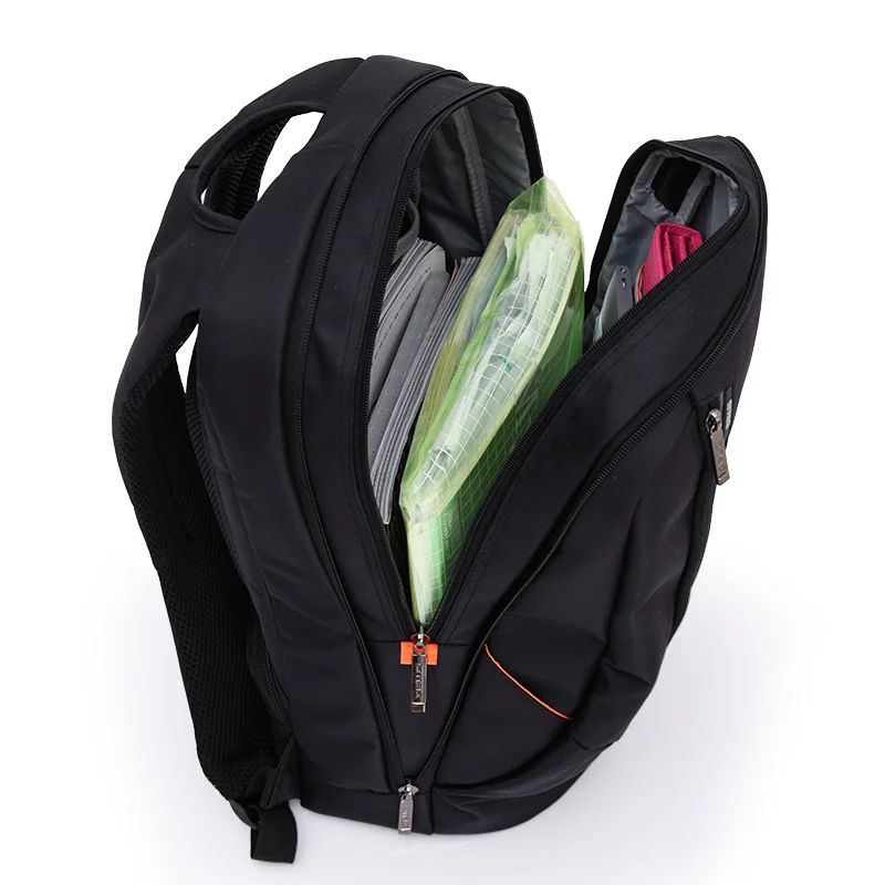 

DTBG Smart School Backpack for Colleges Girl Boy Ultra-book Bag Black Solid Water Repellent Nylon Travel Escolar Mochila Daypack