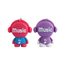 New arrival cute Music man 16gb USB Flash Drive 32gb Pen Drive 4gb 64gb External Storage Pendrive 8gb USB 2.0 USB Stick