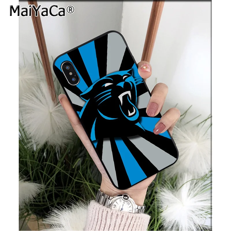 MaiYaCa Carolina Panthers TPU Soft Silicone Phone Case for iPhone X XS MAX 6 6S 7 7plus 8 8Plus 5 5S XR - Цвет: A3