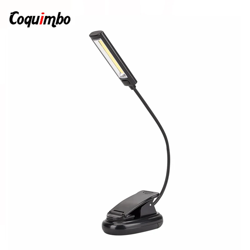 

Mini COB Clip-on Adjustable LED Reading Desk Light Super Bright Lamp For Kindle USB Table Lamps Portable lamp to read Battery