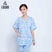 Больничная хирургическая униформа медсестры платье Набор для мойки короткий рукав лето медицинская одежда ДОКТОР Красота стоматологический одежда для SPA