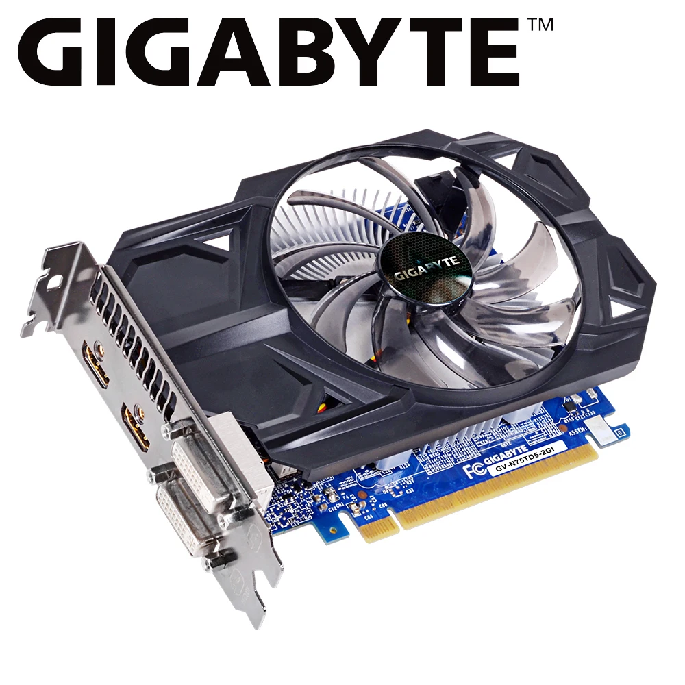 

Gigabyte graphic card gtx 750 ti video card with 2GB GDDR5 128 Bit NVIDIA GeForce GTX 750 Ti GPU GV-N75TD5-2GI for pc used card