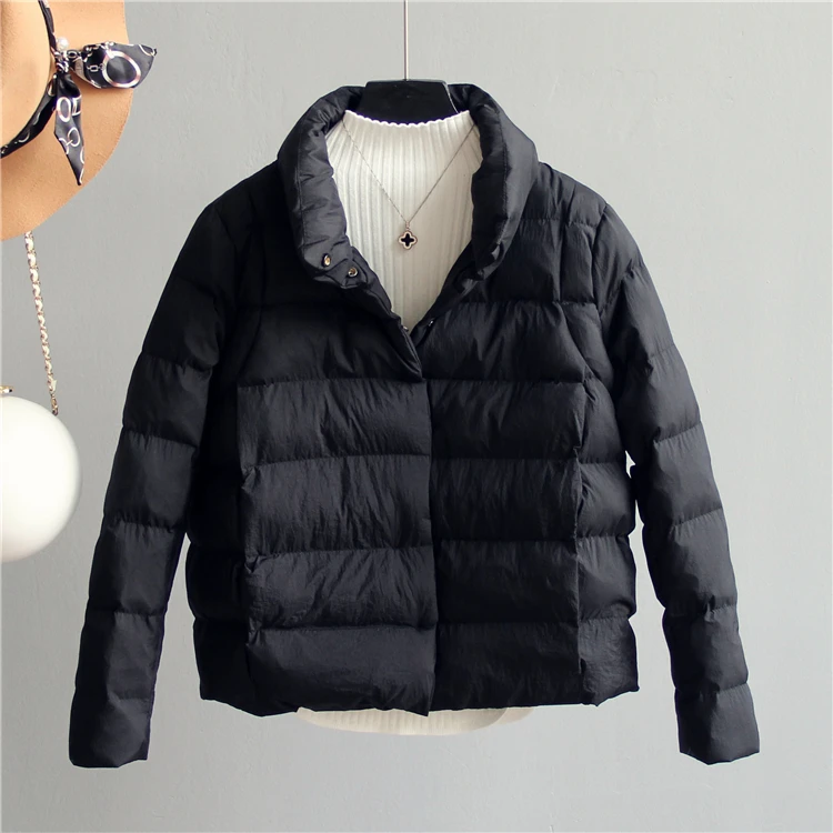 

2019 Autumn Winter New Ultra Light Parka Vintage Coat Female Thin Parkas Slim Wam Woman Coats Women Jacket PP075