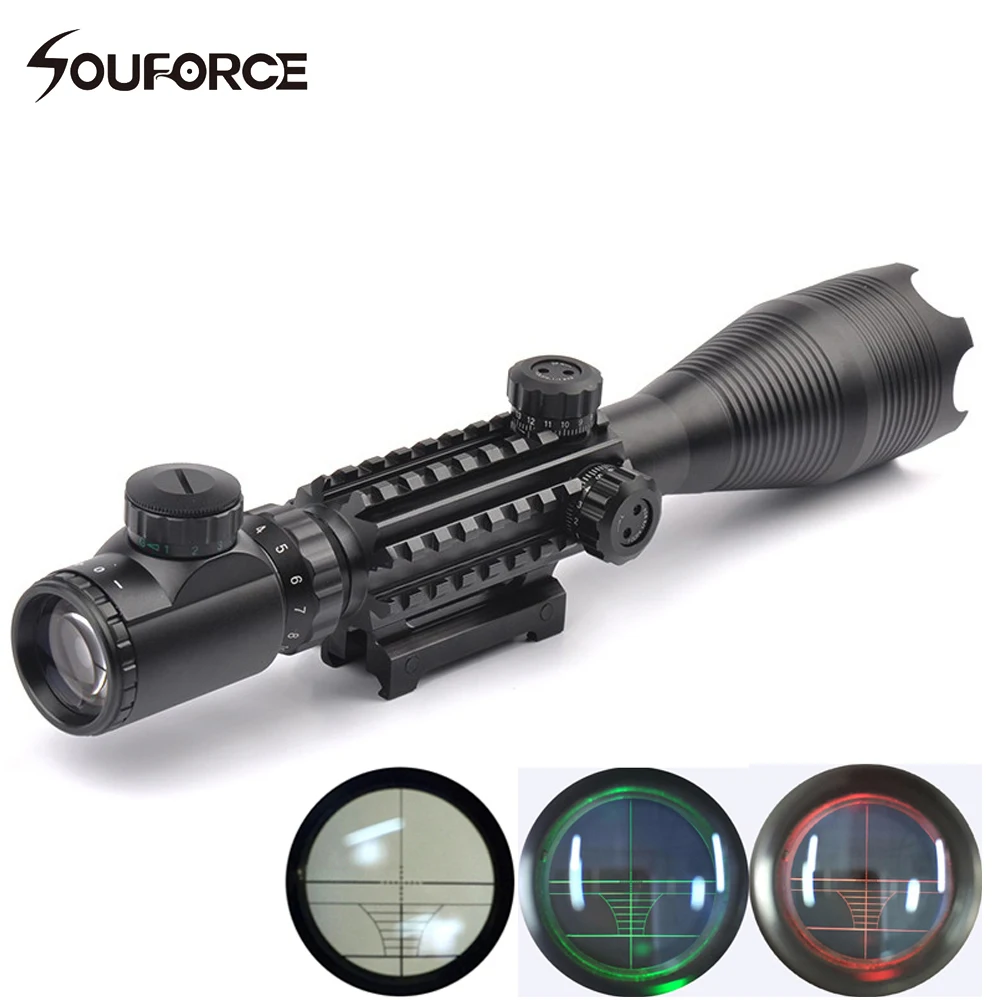 

Professional Sniper Riflescope 4-16X50 EG Red Green Optical Sight Scope Waterproof with 20MM Rail Mounts for Airsoft Gun Hunting