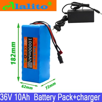 

36V 10S4P 10Ah 500W High power&capacity 42V 18650 lithium battery pack ebike electric car bicycle motor scooter with BMS+charger