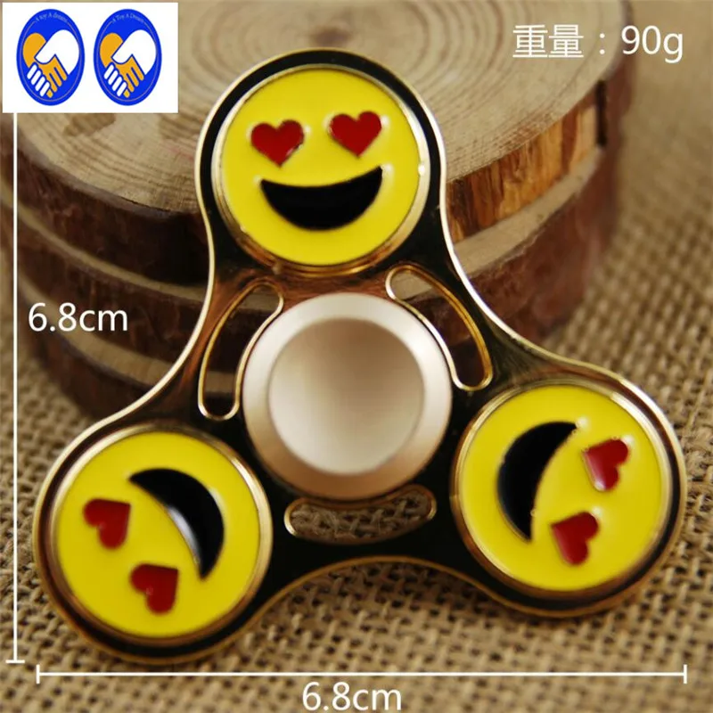 

A Toy A Dream New Tri-Spinner Fidget Emoji Hand Cube Spinner Hand Metal For Autism and ADHD Kids/Adult Anti Stress Z696