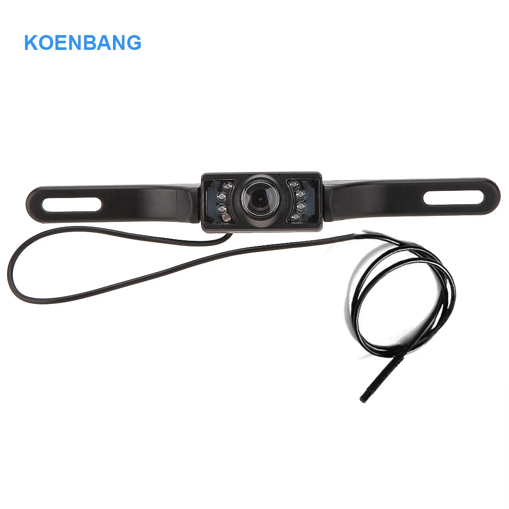 

Waterproof License Plate Frame Rear View Reverse Camera HD Vehicle Back Front Side View 140 Colorful 7 Infrared LED Night Vision