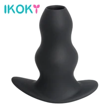 IKOKY Soft Butt Plug Anus Sex Toys For Women Men Big Medium Small Silicone Unisex Adult Products Enema Hollow Anal Plug