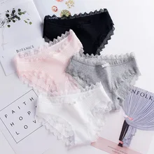 "Новое" женское нижнее белье принцессы с нитью, женские хлопковые японские трусы с низкой талией и цветочным принтом