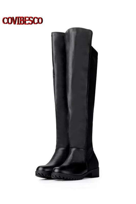 

Sexy fashion boots black stretch fabric knee high boots women's brand motorcyle boots women flat autumn shoes big size34-43