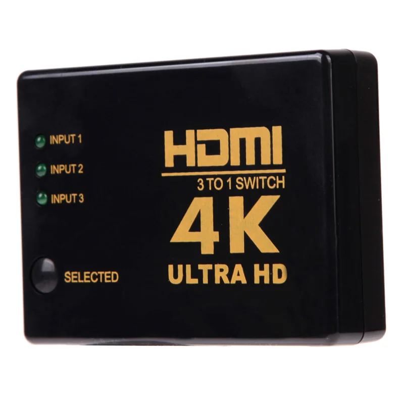 Высокое качество 4 к* 2 к 3 входа в 1 выход HDMI Коммутатор HDMI концентратор разветвитель ТВ переключатель Ultra HD для HD ТВ ПК для PS3/Xbox360