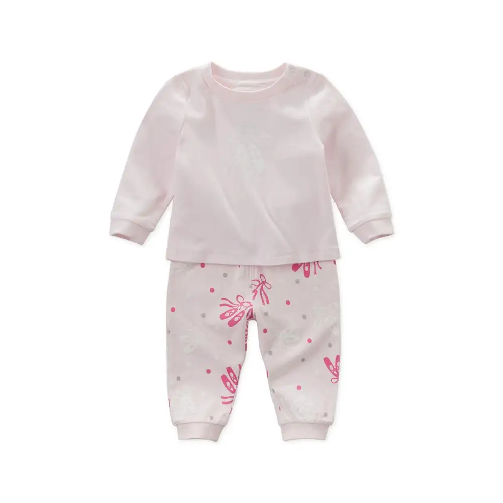 DB4652 dave bella/осенняя одежда для сна для малышей; пижамы для младенцев; комплект одежды с принтом сердца; Цвет лавандовый, розовый; домашняя одежда; одежда для сна с принтом - Цвет: pink