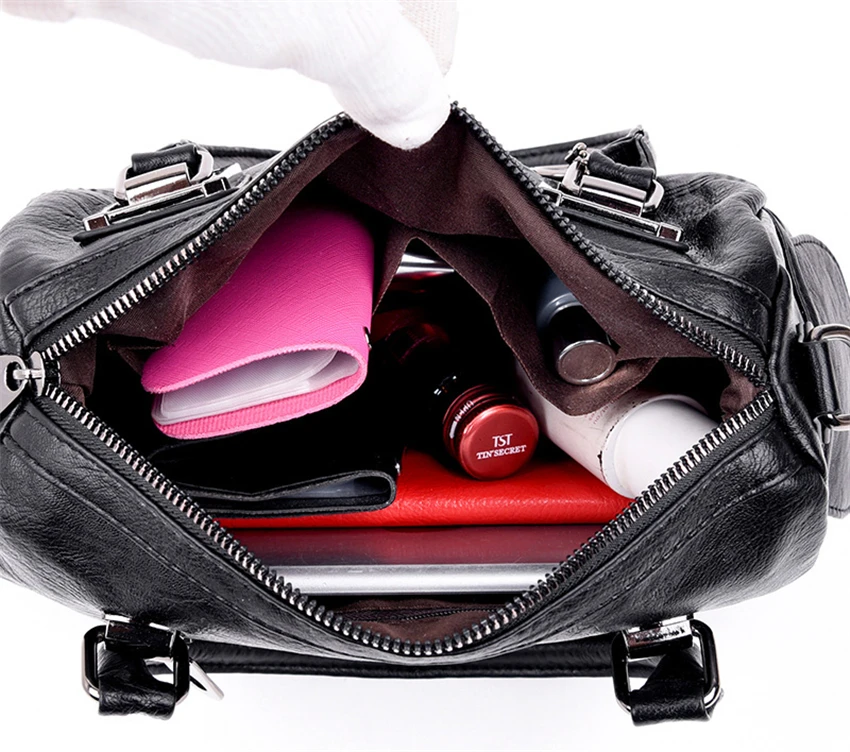Marca feminina bolsas de couro de alta