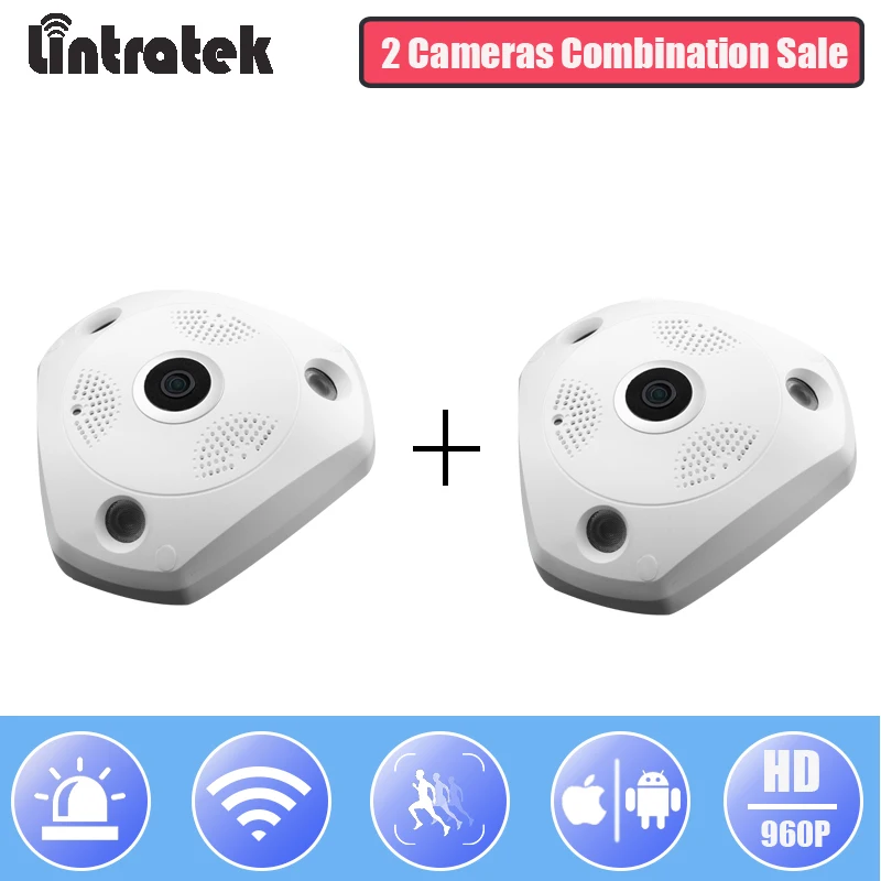 

Lintratek Wireless Panoramic Camera 360 Degree WiFi Security HD 960P IP Camera Fisheye Video Surveillance Two way Audio#44